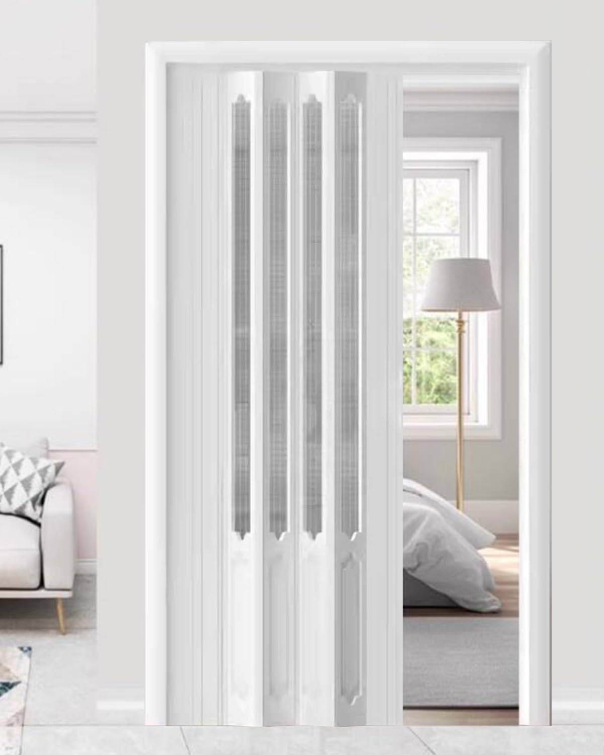 Amazon.com: ZIMGOD Accordion Door 78 Inch Tall Interior Door White